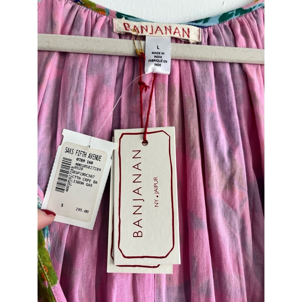NWT Banjanan Bazaar mini pink tropical print dress size large - Picture 6 of 6